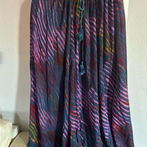 Free People Vibrant Striped Maxi Skirt